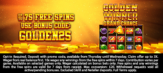 Up to 75 Free Spins