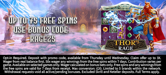 Up to 75 Free Spins